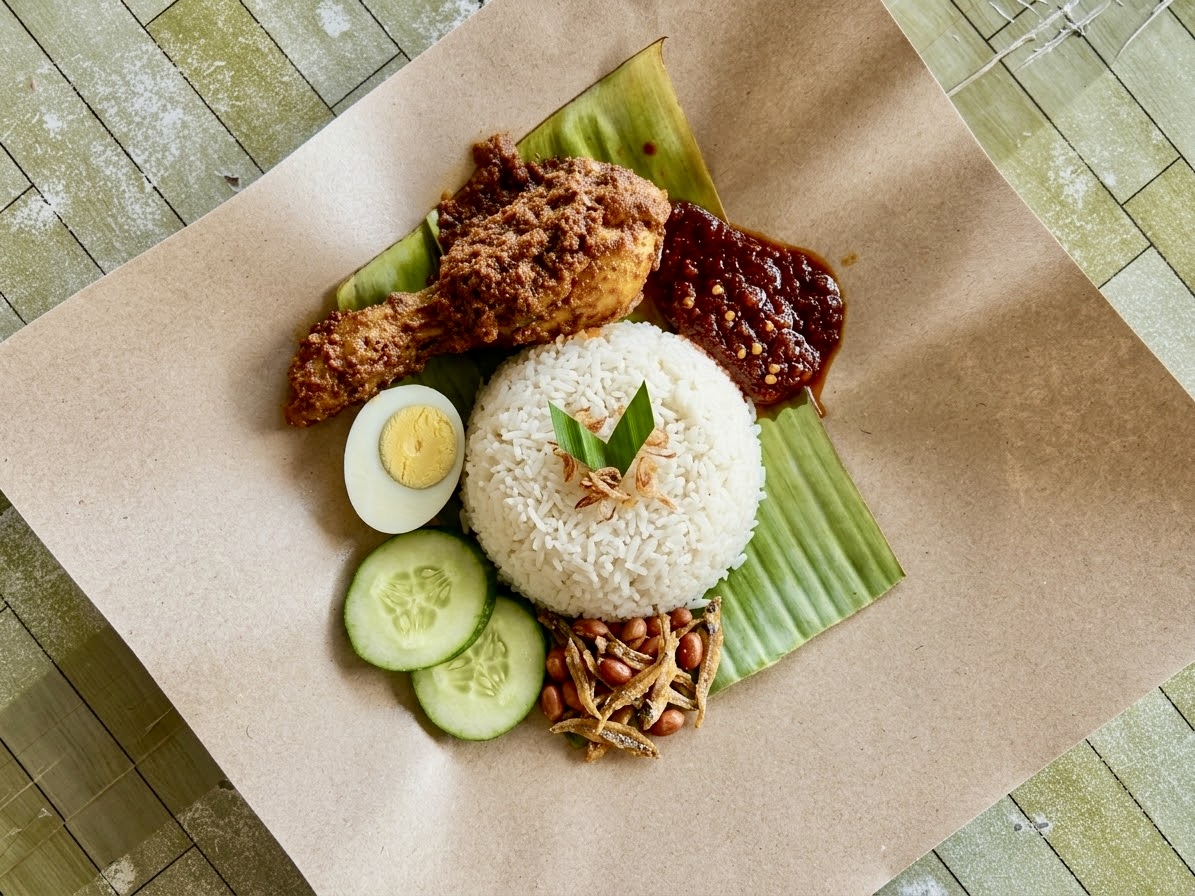 Nasi Lemak Ayam Rendang